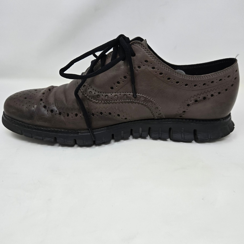 Cole Haan Zerogrand Mens Brown Leather Wingtip Oxford Shoes C30720 Size 9.5 M‎ - Picture 4 of 10